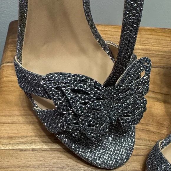 INC International Concepts Glittering Silver Heels - Picture 5 of 6